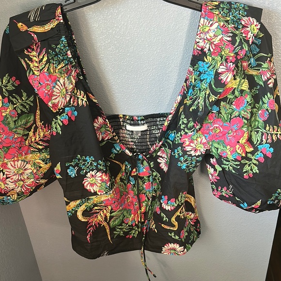 MOTHER Tops - Mother Sweet Talker Ruffle Crop Top
